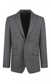 Abraham Moon Grey Tweed Jacket
